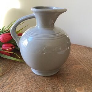 Fiesta Pearl Grey Water Carafe Pitcher Vintage Retired